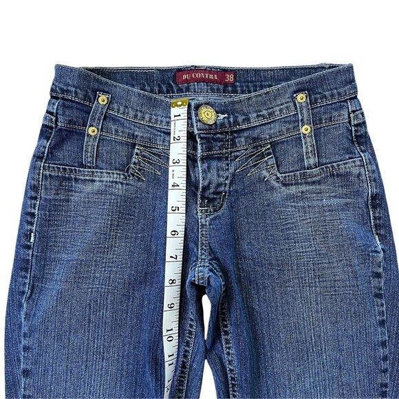 Du Contra Womens Low Rise Boot Cut  Medium Wash Blue‎ Jeans Size 38 (B10024) - Picture 3 of 11